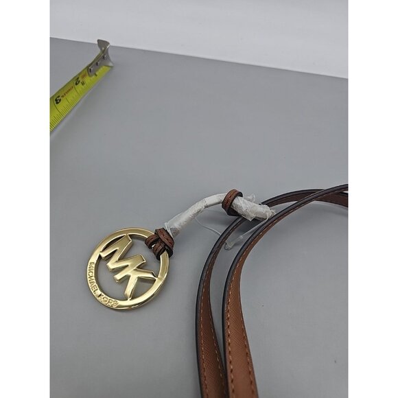 New MICHAEL KORS Jet Set Nylon Navy Blue Tote Bag Purse Leather Gold MK Logo - Picture 5 of 8